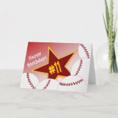 Gelukkige 11e verjaardag, Softball Star! Kaart (Voorkant)