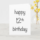 Gelukkige 12e verjaardag kaart (Gele Bloem)