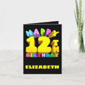 Gelukkige 12e Verjaardag Kaart (Voorkant)