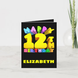 Gelukkige 12e Verjaardag Kaart