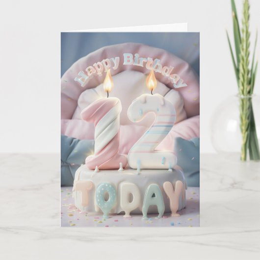 Gelukkige 12e Verjaardag Kaart (Voorkant)
