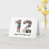 Gelukkige 12e Verjaardag Nummer 12 Aangepaste Foto Kaart (Gele Bloem)