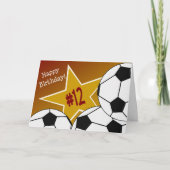 Gelukkige 12e verjaardag, Soccer Star! Kaart (Voorkant)