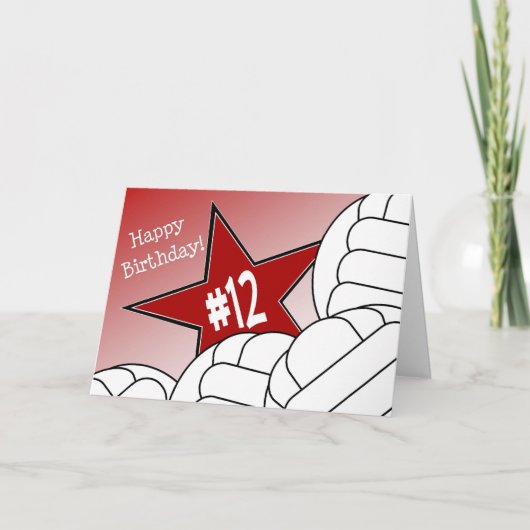 Gelukkige 12e verjaardag, volleybalster! kaart (Voorkant)