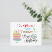 Gelukkige 13 Verjaardag Briefkaart (Staand voorkant)