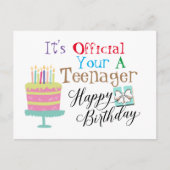 Gelukkige 13 Verjaardag Briefkaart (Voorkant)