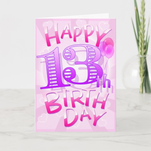 Gelukkige 13de Verjaardag Kaart (Voorkant)