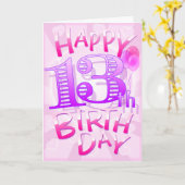 Gelukkige 13de Verjaardag Kaart (Gele Bloem)