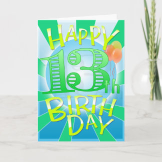 Gelukkige 13de Verjaardag Kaart