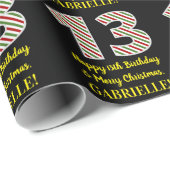 Gelukkige 13de Verjaardag & Vrolijk Kerstmis, Doua Cadeaupapier (Rol Hoek)