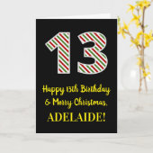 Gelukkige 13de Verjaardag & Vrolijk Kerstmis, Doua Kaart (Gele Bloem)