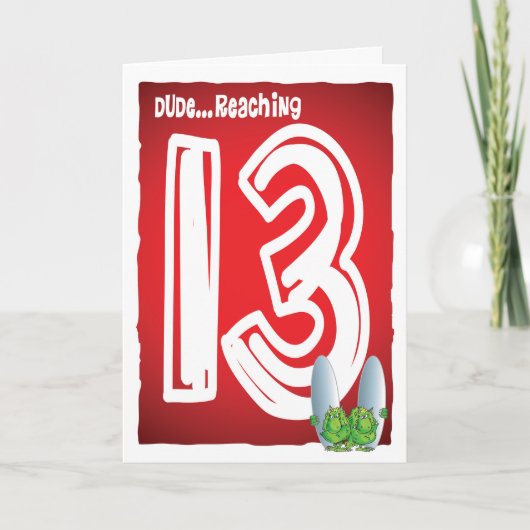 Gelukkige 13e verjaardag kaart (Voorkant)