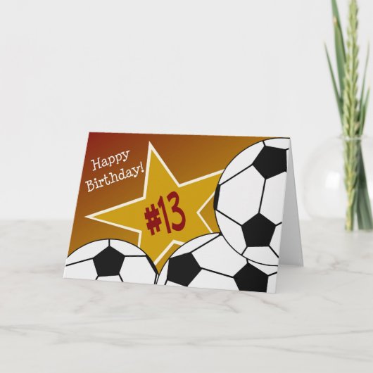 Gelukkige 13e verjaardag, Soccer Star! Kaart (Voorkant)