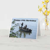 GELUKKIGE *13e VERJAARDAG *VISSER* Kaart (Gele Bloem)