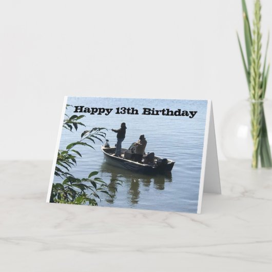 GELUKKIGE *13e VERJAARDAG *VISSER* Kaart (Voorkant)