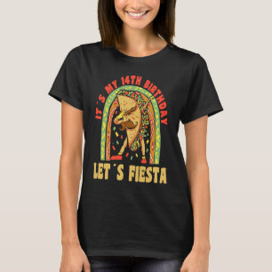 Gelukkige 14 Verjaardag 14 Jaar Dabbing Taco Fiest T-shirt