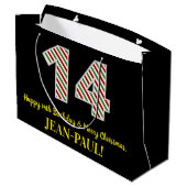 Gelukkige 14de Verjaardag & Vrolijk Kerstmis, Doua Groot Cadeauzakje (Achterkant Gekanteld)