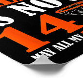 Gelukkige 14e Verjaardag 14 Jaar Oud Basketbal 14e Poster (Hoek)