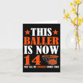 Gelukkige 14e verjaardag 14 jaar oude Bysketbyll 1 Kaart (Gele Bloem)