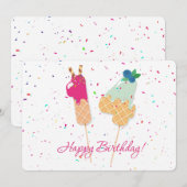 Gelukkige 14e verjaardag feestdagenkaart (Voorkant / Achterkant)