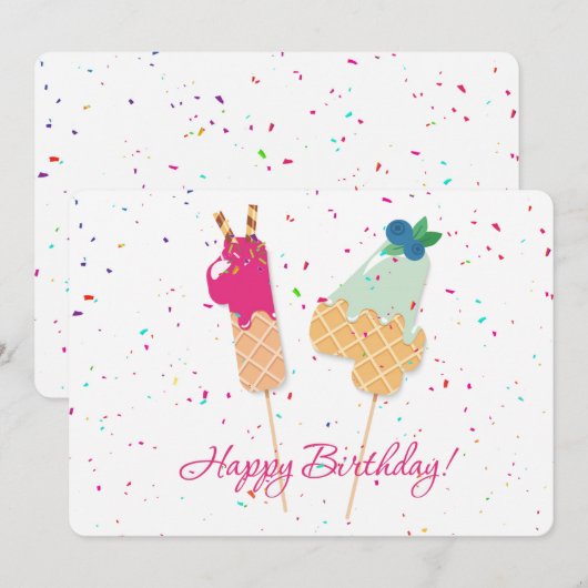 Gelukkige 14e verjaardag feestdagenkaart (Voorkant / Achterkant)