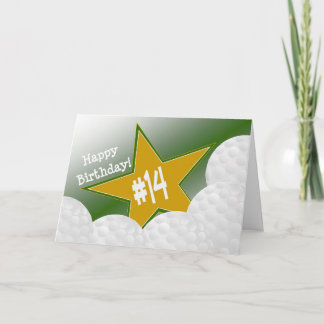 Gelukkige 14e verjaardag, Golfster! Kaart
