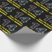 Gelukkige 14e Verjaardag, Leuke Kleurrijke Sterren Cadeaupapier (Hoek)