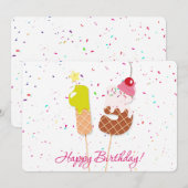 Gelukkige 15e verjaardag feestdagenkaart (Voorkant / Achterkant)