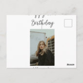 Gelukkige 15e verjaardag naam foto tekst modern briefkaart (Achterkant)