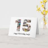 Gelukkige 15e Verjaardag Nummer 15 Aangepaste Foto Kaart (Gele Bloem)
