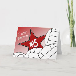 Gelukkige 15e verjaardag, volleybalster! kaart