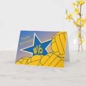 Gelukkige 16de Verjaardag aan mijn Favoriete Ster Kaart (Gele Bloem)