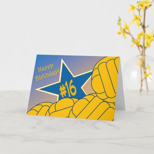 Gelukkige 16de Verjaardag aan mijn Favoriete Ster Kaart (Gele Bloem)