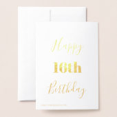 Gelukkige 16de Verjaardag Custom Age Naam Sweet Si Folie Kaarten (Met envelop)