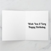 Gelukkige 16de Verjaardag Roze Zwart Custom Age Kl Kaart (Binnen)