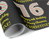 Gelukkige 16de Verjaardag & Vrolijk Kerstmis, Doua Cadeaupapier (Rol Hoek)