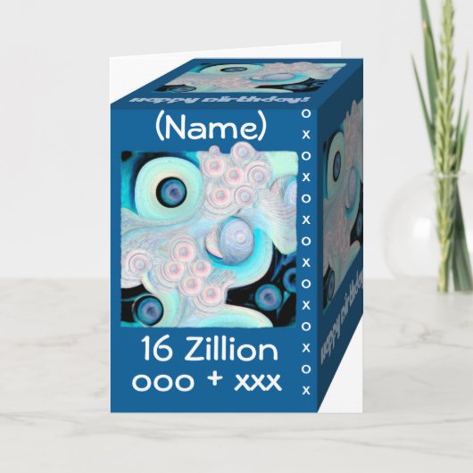 Gelukkige 16e verjaardag - 16 Ziljoen Knuffels & K Kaart (Voorkant)