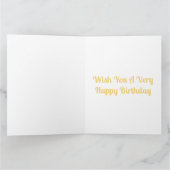 Gelukkige 16e verjaardag Goud Geel Roze Custom Age Kaart (Binnen)