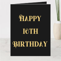 Gelukkige 16e Verjaardag Goud Geel Zestien Custom 