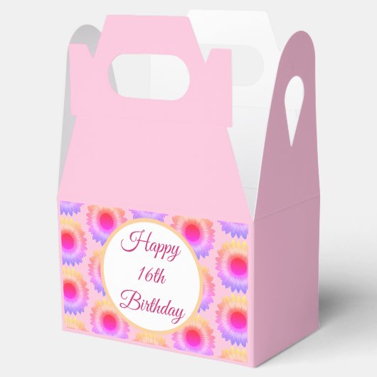 Gelukkige 16e verjaardag gunstbox bedankdoosjes (Geopend)