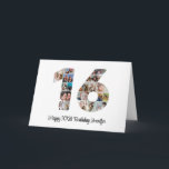 Gelukkige 16e Verjaardag Nummer 16 Aangepaste Foto Kaart<br><div class="desc">Markeer zestien jaar van prachtige herinneringen en avonturen met deze boeiende 16e Verjaardagsnummer Fotocollage. Deze aanpasbare sjabloon is de perfecte mix van creativiteit en sentiment, waardoor u een echt onvergetelijk cadeau kunt creëer voor de speciale dag van uw geliefde. Leg de essentie van ongelofelijke jaren vast in één meesterwerk met...</div>