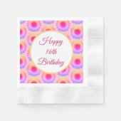 Gelukkige 16e Verjaardag Papier servet (Voorkant)