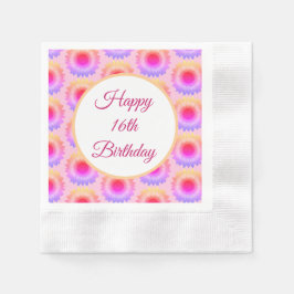 Gelukkige 16e Verjaardag Papier servet