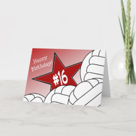 Gelukkige 16e verjaardag, volleybalster! kaart
