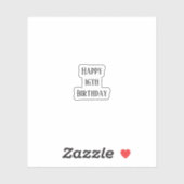 Gelukkige 16e Verjaardag Zestien Aangepaste Leefti Sticker (Vel)