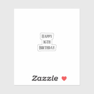 Gelukkige 16e Verjaardag Zestien Aangepaste Leefti Sticker