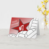 Gelukkige 17e verjaardag, volleybalster! kaart (Gele Bloem)