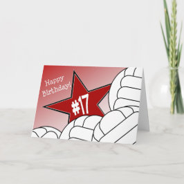 Gelukkige 17e verjaardag, volleybalster! kaart