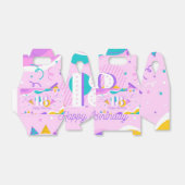 Gelukkige 18e verjaardag. bedankdoosjes (Uitgevouwen)