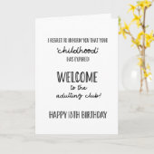 Gelukkige 18e verjaardag.... grappige kaart (Gele Bloem)